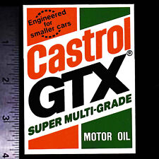CASTROL GTX Motor Oil - Original Vintage 1970's Racing Decal/Sticker A picture