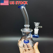 6 INCH Glass Heavy Hookah Water Pipe Bong Smoking Beaker Shisha Pipe + 14mm Bowl picture