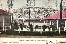 1907 The Roller Coaster White City Binghamton New York Postcard picture