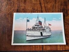 Vintage Steamer Sankaty Postcard Nantucket Massachusetts Boat Bx1-2 picture