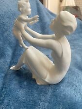 Signed Bisque Kaiser Figurine Porcelain Mother Holding Baby #398 Made in Germany picture