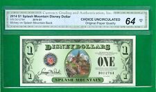 $1 2014-D 1 DISNEY DOLLAR SPACE MOUNTAIN CHOICE UNCIRCULATED OPQ 64 picture