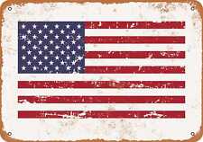 Metal Sign - Distressed American Flag -- Vintage Look picture