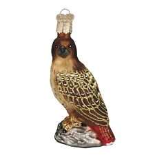Old World Christmas Ornaments: Red Hawk, Bird Collection Glass Blown Ornaments picture