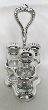 Condiment Holder Set Of 3 Shakers, Silver Soldered International Silver Co. picture