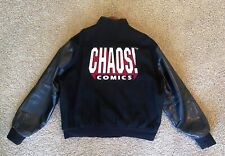 RARE 1996 CHAOS COMICS EMPLOYEE ONLY varsity letterman jacket VHTF LADY DEATH XL picture