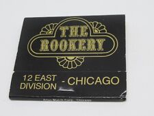 The Rookery Bar 12 E. Division Chicago Illinois FULL Matchbook picture