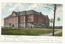 Postcard Massachusetts High School Holyoke 1906 View Antique picture