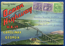 Ocean Highway US 17 Carolinas Georgia Prexies Cancel Postcard Folder PF97 picture