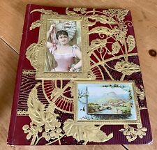 Victorian Scrap Book Album - Trade Cards , Reward Of Merit , Calling Cards , Etc picture