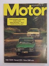 Vintage 1974 MOTOR International Car Magazine RENALT & VICTOR Cover 3740 England picture