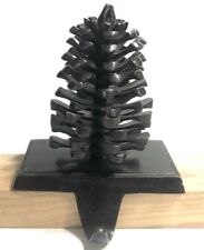 Bronzed Heavy Metal Pinecone Christmas Stocking Holder - G1 picture
