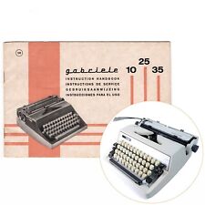 Adler Gabriele 10 & 25 Typewriter Instruction Manual User Repro Antique Vtg picture