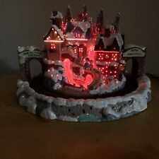 2004 Avon Topwell Fiber Optic Village with Train and Waterfall picture