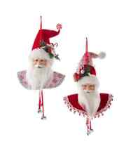 Peppermint Santa Claus Head with Bells Christmas 10