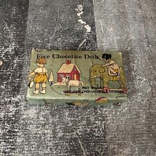 Vintage Five Chocolate Dolls Candy Box 1.25 oz Empty Advertising picture