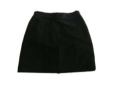 Vintage Black Suede Leather Mini Skirt Size 9 A.D.A.     T6 picture