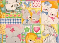 Vintage Noah's Ark Gift Wrap Baby Shower Wrapping Paper Pairs Animals Plus Mark  picture