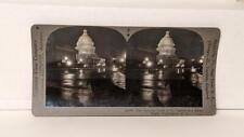 a029, Keystone Stereoview, Dome of the Capital on a Rainy Night, 4-32229, 1930s picture