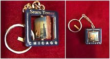Sears Tower Chicago Keychain Double Sided Tallest Building KeyChain Vtg picture