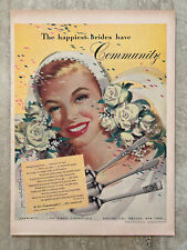 1948 Onedia LTD Finest Silverplate Happiest Brides Have Community Print AD picture