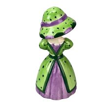 Milson & Louis Salt Pepper Shakers Mannequin Purple Green Polka Dot Handpainted  picture