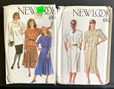 2 Vtg 1980s Simplicity Sewing Pattern Uncut Dress Skirt Top Sizes 8-18 Plus    picture
