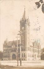 H53/ Manchester Iowa RPPC Postcard 1910 Delaware County Court House picture