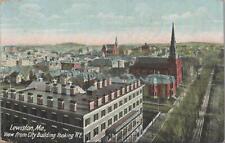 Postcard View from City Building Looking NE Lewiston ME Maine picture
