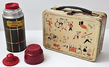 Vintage 1950's Junior High Band American Thermos Bottle Co. Lunchbox W/Thermos picture