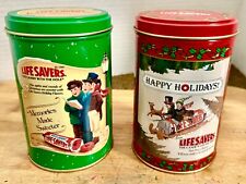 2 Vintage 1989 & 1990 Limited Edition LIFESAVER Holiday Keepsake Tins - Empty picture