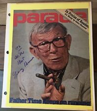 George Burns Signed Parade Newspaper Magazine Cover TV Actor Comedian No COA picture