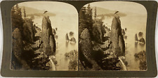 White, Stereo, USA, Oregon, Picturesque Pillars of Hercules Vintage Stereo Card,  picture