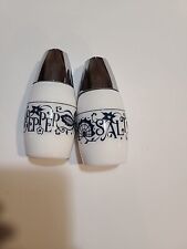 Corelle OLD TOWN BLUE Salt and Pepper Shakers VGC Vintage  White Nice Set picture