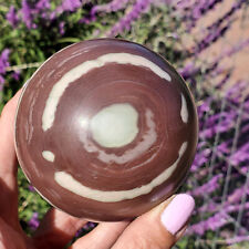 Sunset Zebra Stone Jasper Chocolate Sphere Crystal 698 Grams | 1lbs 8oz  | 80mm picture
