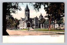 Winsted CT-Connecticut, Second Congregational Church, Vintage Souvenir Postcard picture