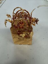 Danbury Mint 2006 Holiday Shopping Gift Bag Christmas Ornament 23k Gold Plated picture