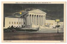 Washington D. C. c1940's U. S. Supreme Court Building at Night, Cass Gilbert picture