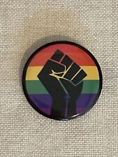 LGBT Pin “BE PROUD FIST”, RAINBOW UNIQUE PIN 2x2 picture
