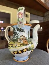 hand painted antique ceramic porcelain Pitcher Signed picture