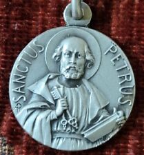 St. Peter Sterling Vintage & New Holy Medal Catholic Patron of Fisherman picture