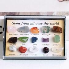 Set of 15 Healing Crystal Natural Gemstone Reiki Chakra Stone Kits picture