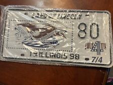 1998 Illinois Independence Day License Plates New Never Used #80 picture