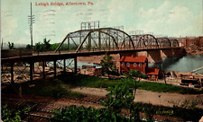 Allentown Pennsylvania Postcard Lehigh River Bridge 1911 UL picture