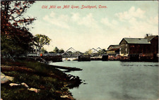 Old Mill on Mill River Southport Connecticut Postcard picture