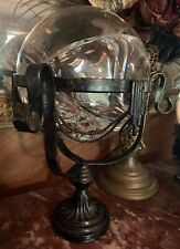 CURSED massive antique crystal ball with ornate stand gypsy european picture