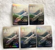Lot Of 5 Delta Pilot Trading Cards 2022 #59 Airbus A330-300 Protective Sleeve picture