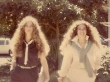E4 Found Photograph 1980's Big Hair Twins Pretty Beautiful Women Style Fashion picture