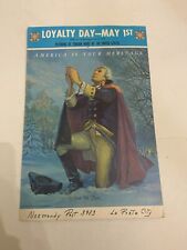 Vintage 1960's American Legion Loyalty Day May 1st Cardboard Poster picture