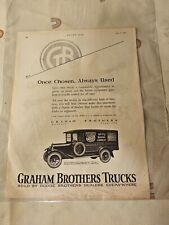 Antique 1923 Graham Brothers Division Dodge Inc Magazine Detroit Evansville picture